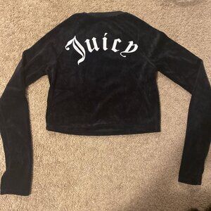 Velour Juicy Couture Long Sleeve Crop Top